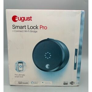 August Smart Lock Pro (Dark Gray) + Connect Wi-Fi Bridge - Sealed